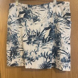 Floral Blue and White Women's Skirt